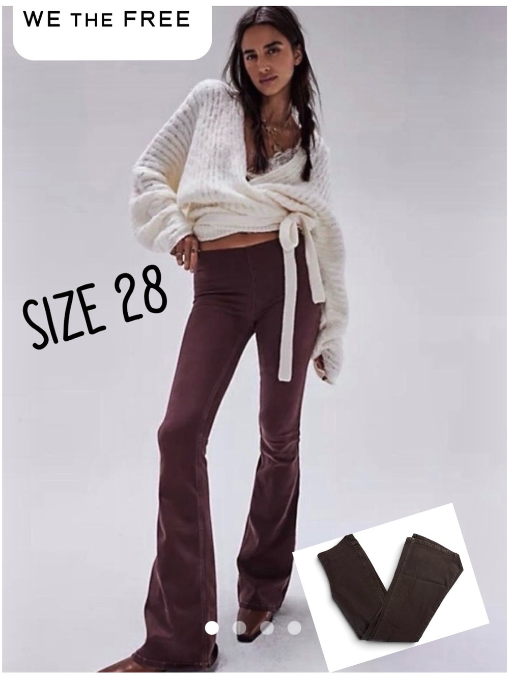 🌸We The Free Size 29 “Penny Pull On Flare” Chocolate